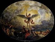 Eugene Delacroix St Michael defeats the Devil Germany oil painting artist